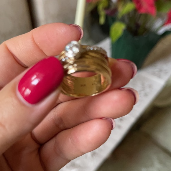 ❤️❤️❤️EFFY 14K White&Yellow Gold Diamond Ring ❤️❤️ - Picture 6 of 16